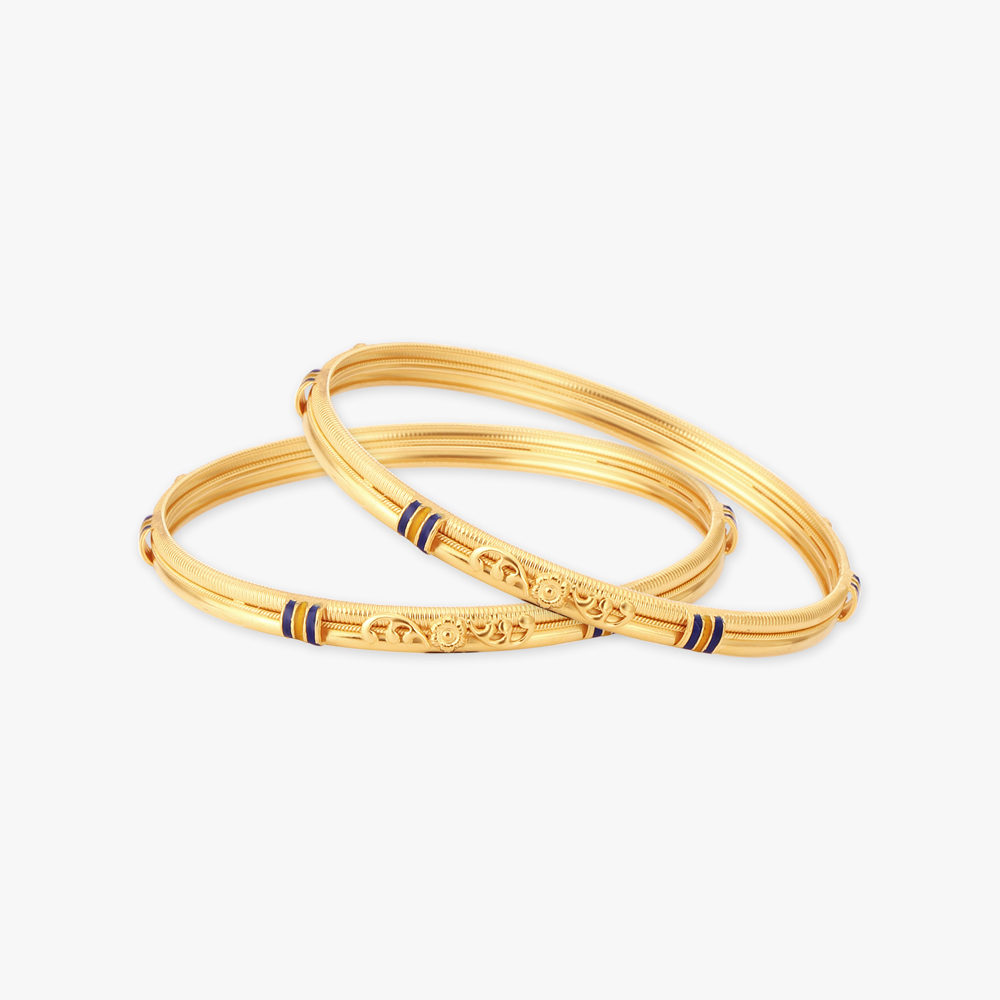 Dazzling Floral Enamel Bangles