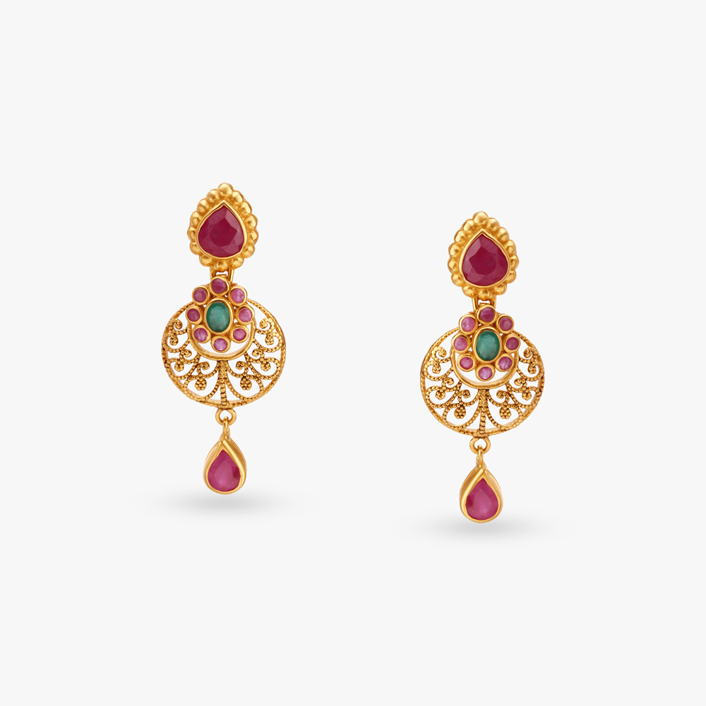 Paradise Gold Drop Earrings