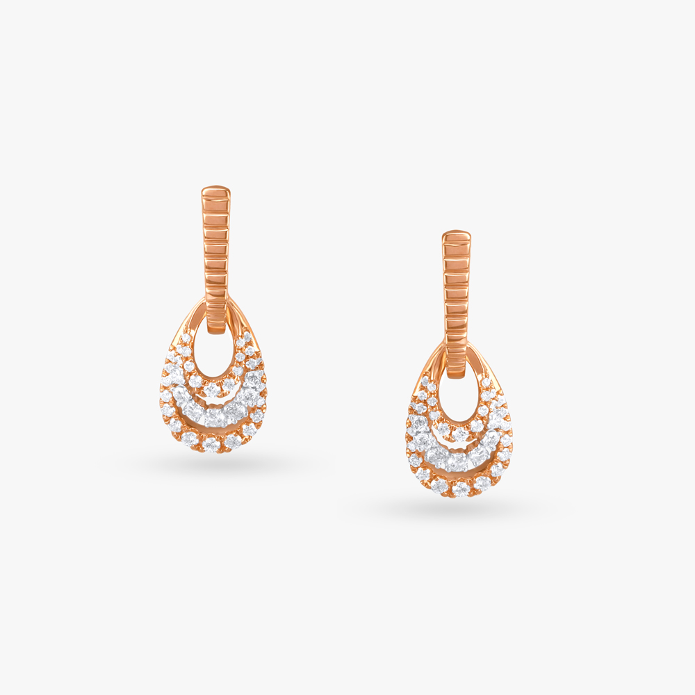 Dazzling Teardrop Diamond Drop Earrings