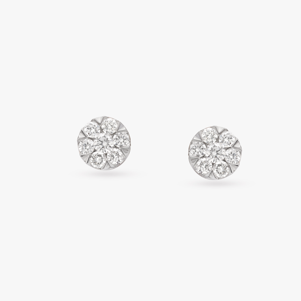 Sunburst Diamond Stud Earrings