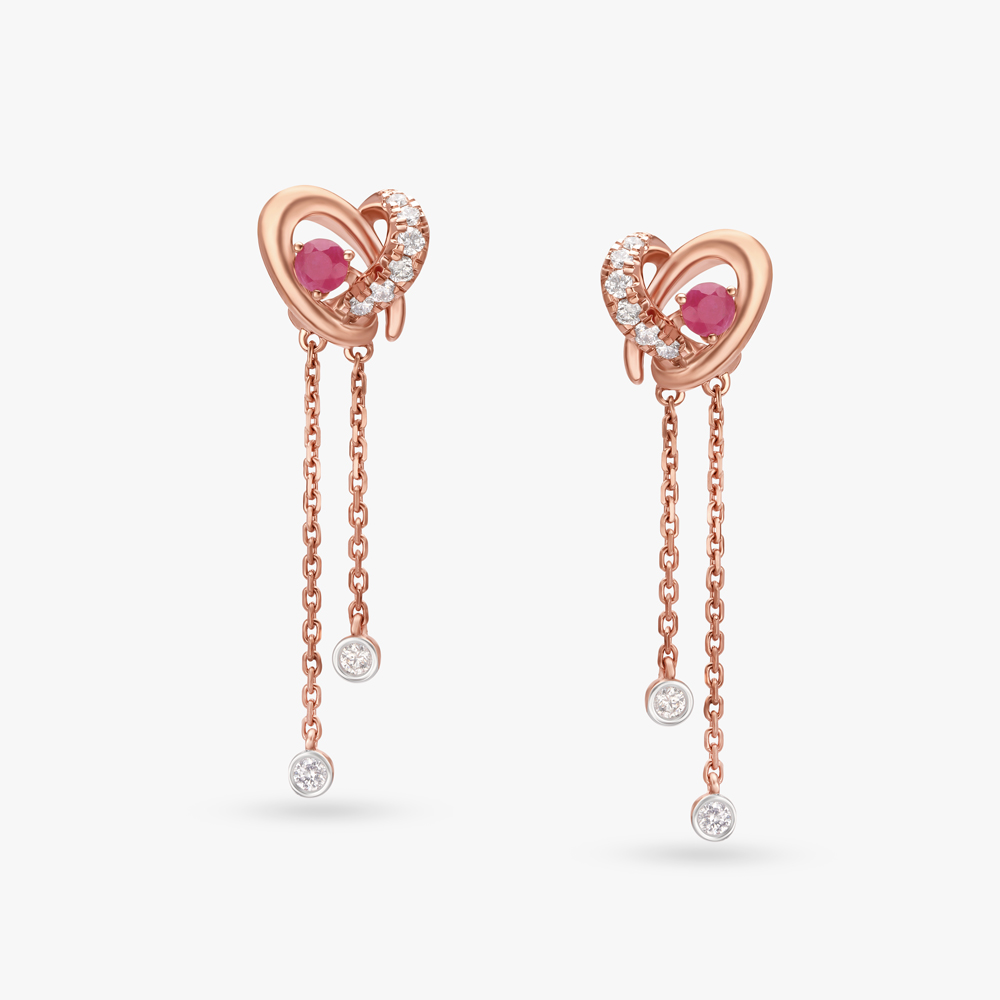 Crescendo of Grace Diamond Drop Earrings