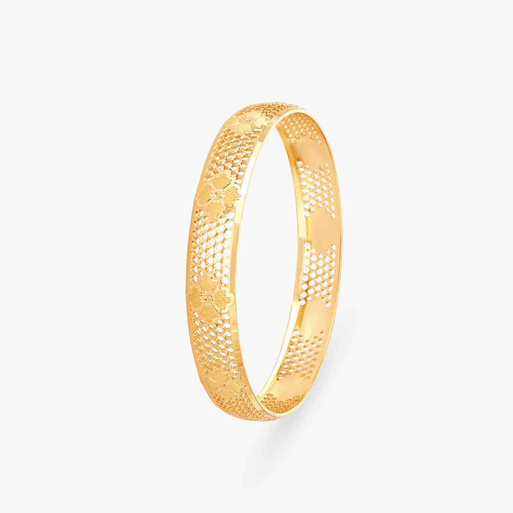 

Honeycomb Gold Bangle