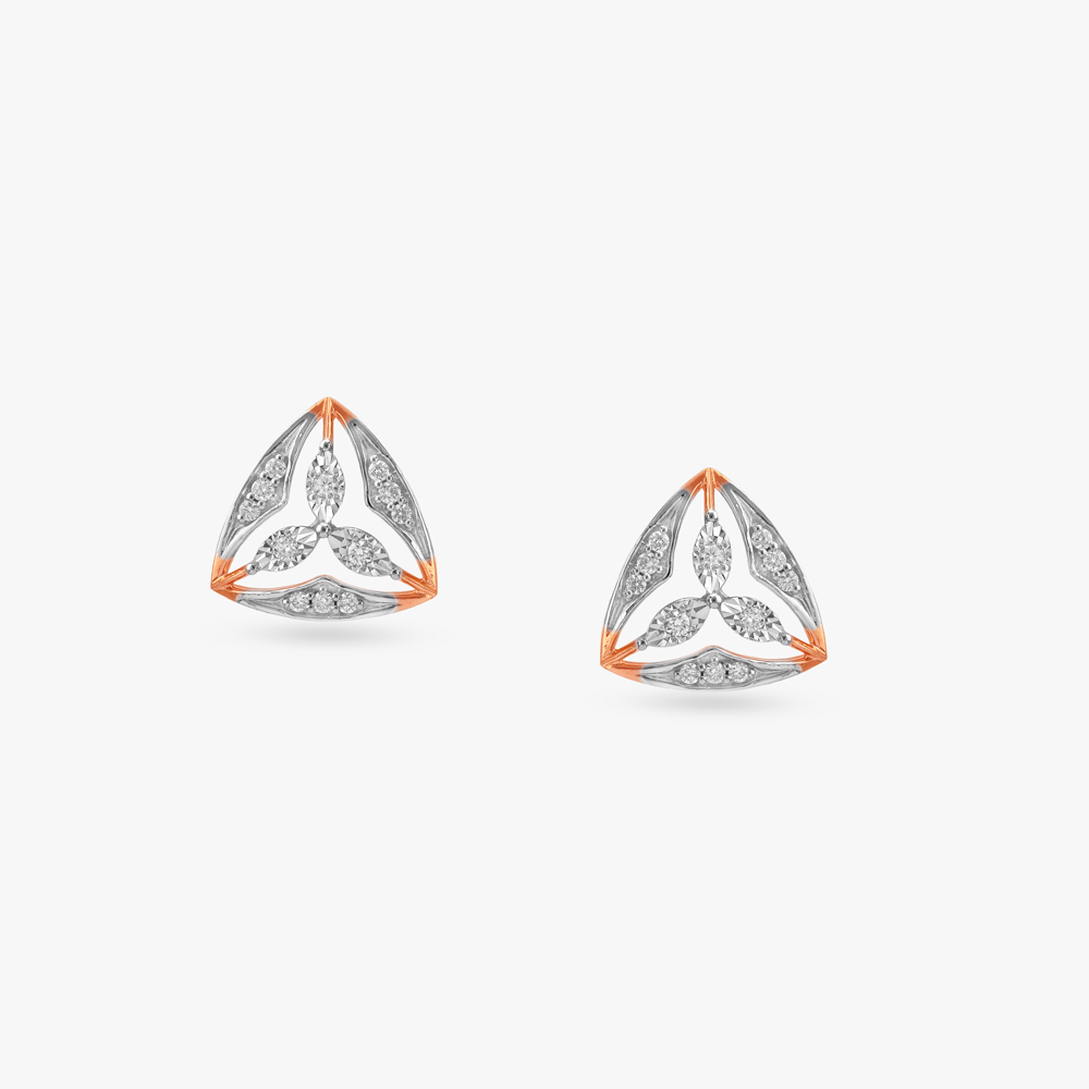 

Floral Tria Diamond Stud Earrings