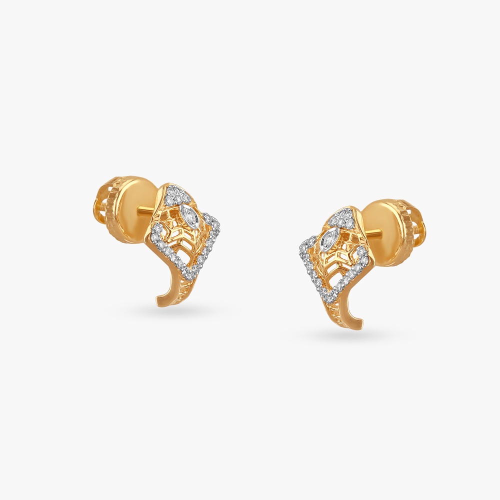 Glam Grove Diamond Hoop Earrings