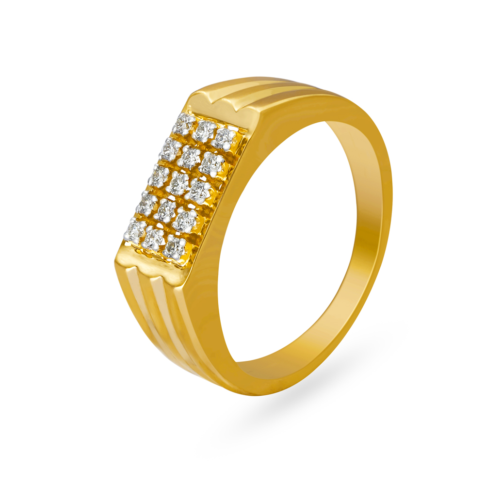 

Geometric Diamond Ring for Men