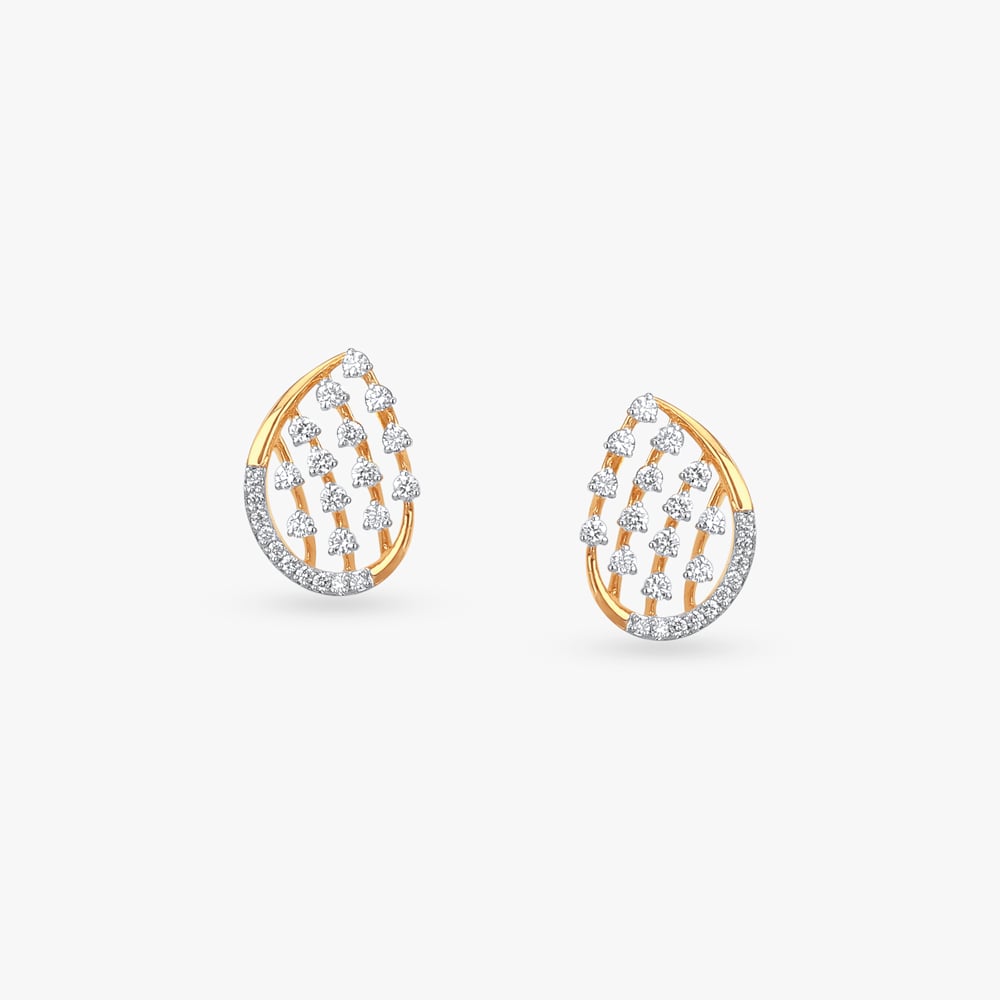 Luxe Drizzle Diamond Stud Earrings
