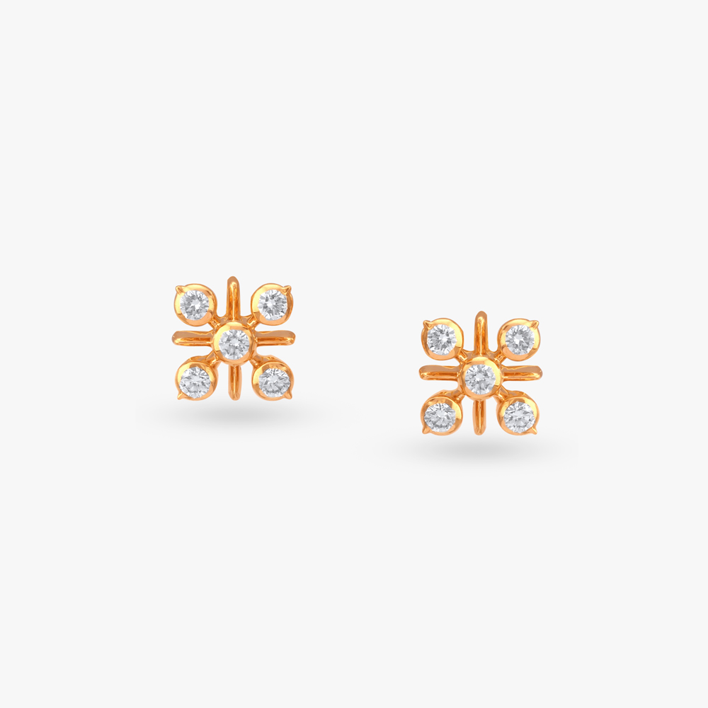 

Solar Flare Diamond Stud Earrings