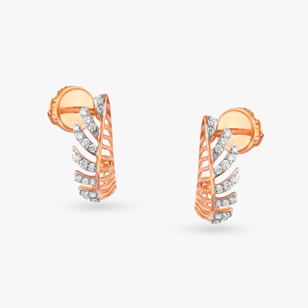 Chic Saga Diamond Hoop Earrings