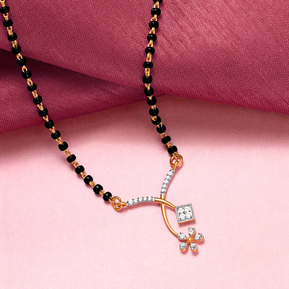 Floral Grace Diamond Mangalsutra