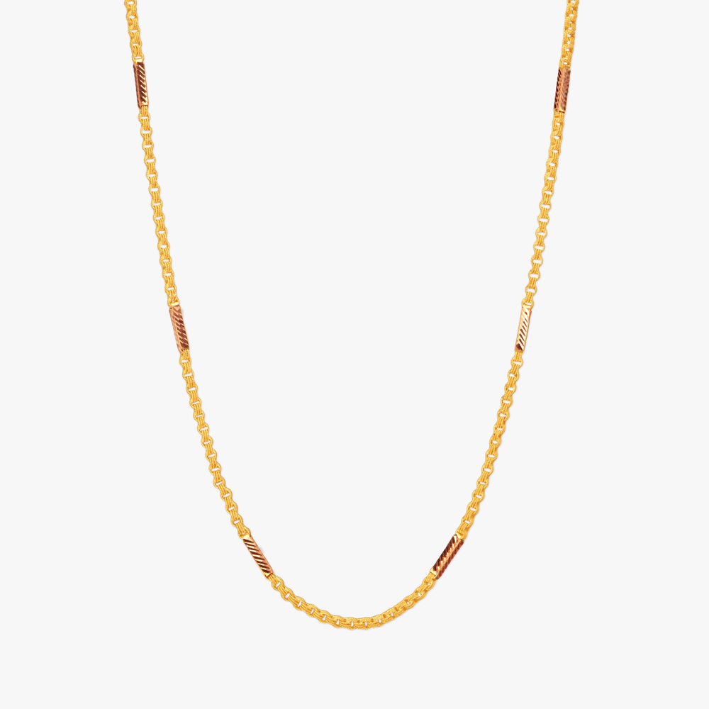Sleek Charm Gold Chain