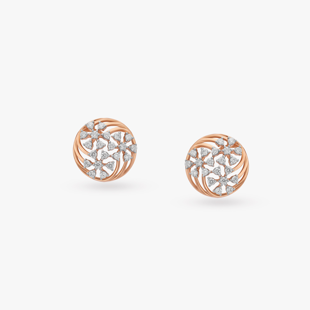 Floral Affair Diamond Stud Earrings