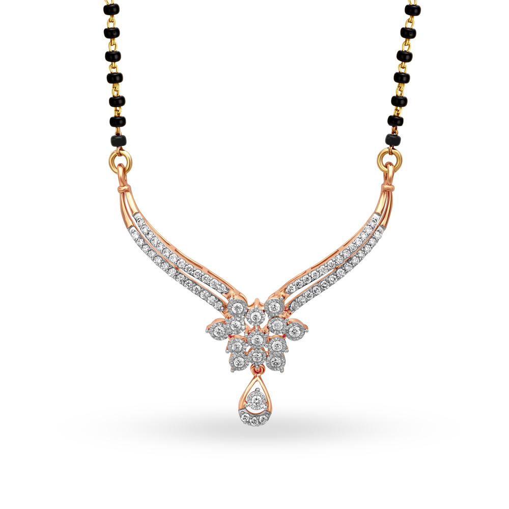 Sublime Diamond Mangalsutra in Yellow and Rose Gold