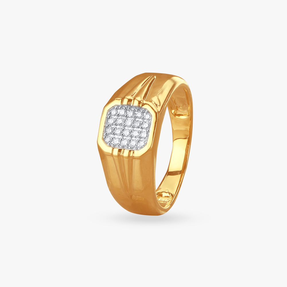 Bold Sophistication Diamond Finger Ring for Men