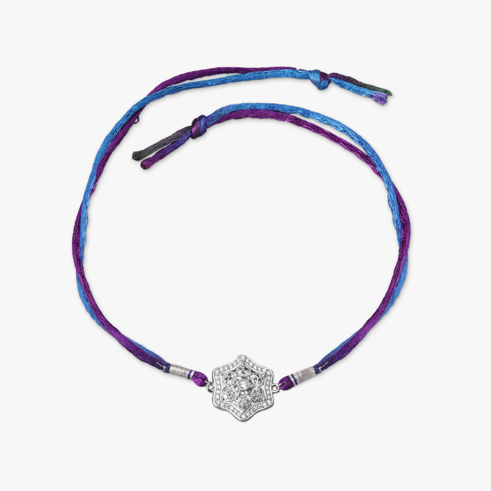 Intricate Silver Filigree Rakhi