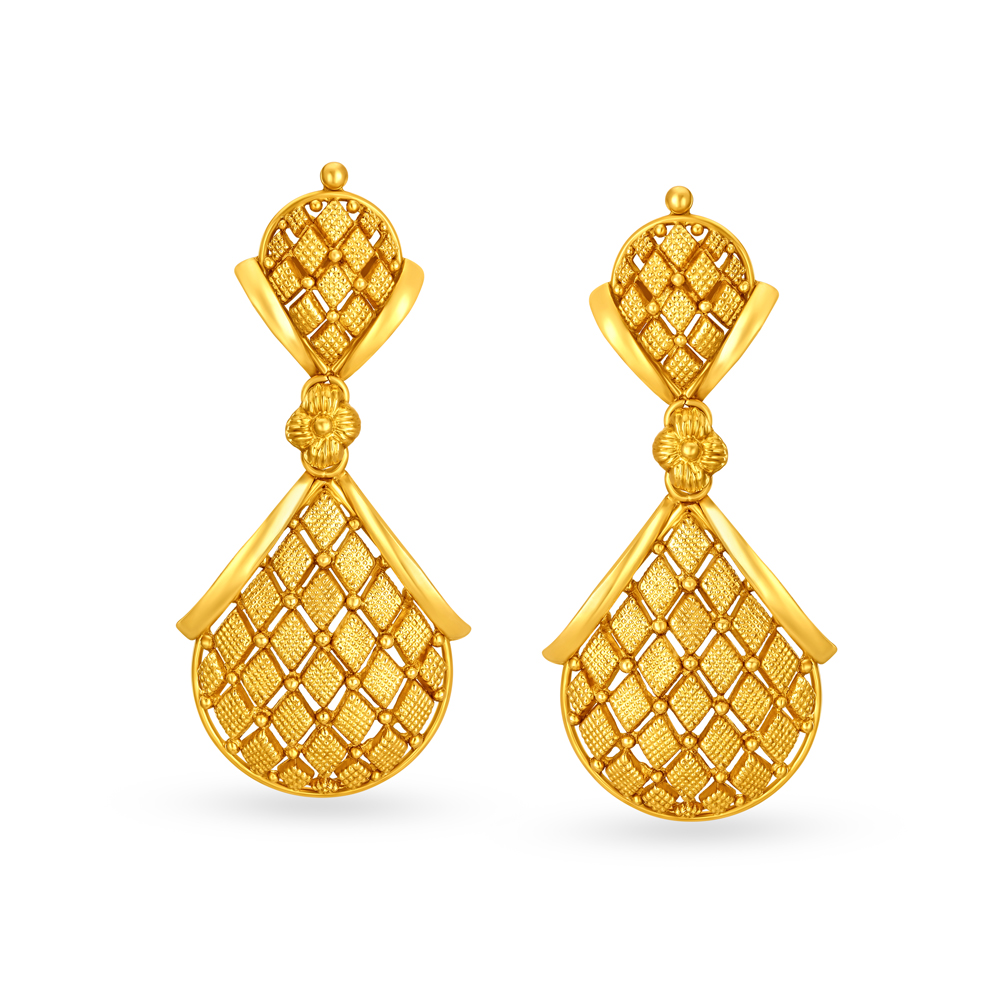 Charming Gold Drop Earrings