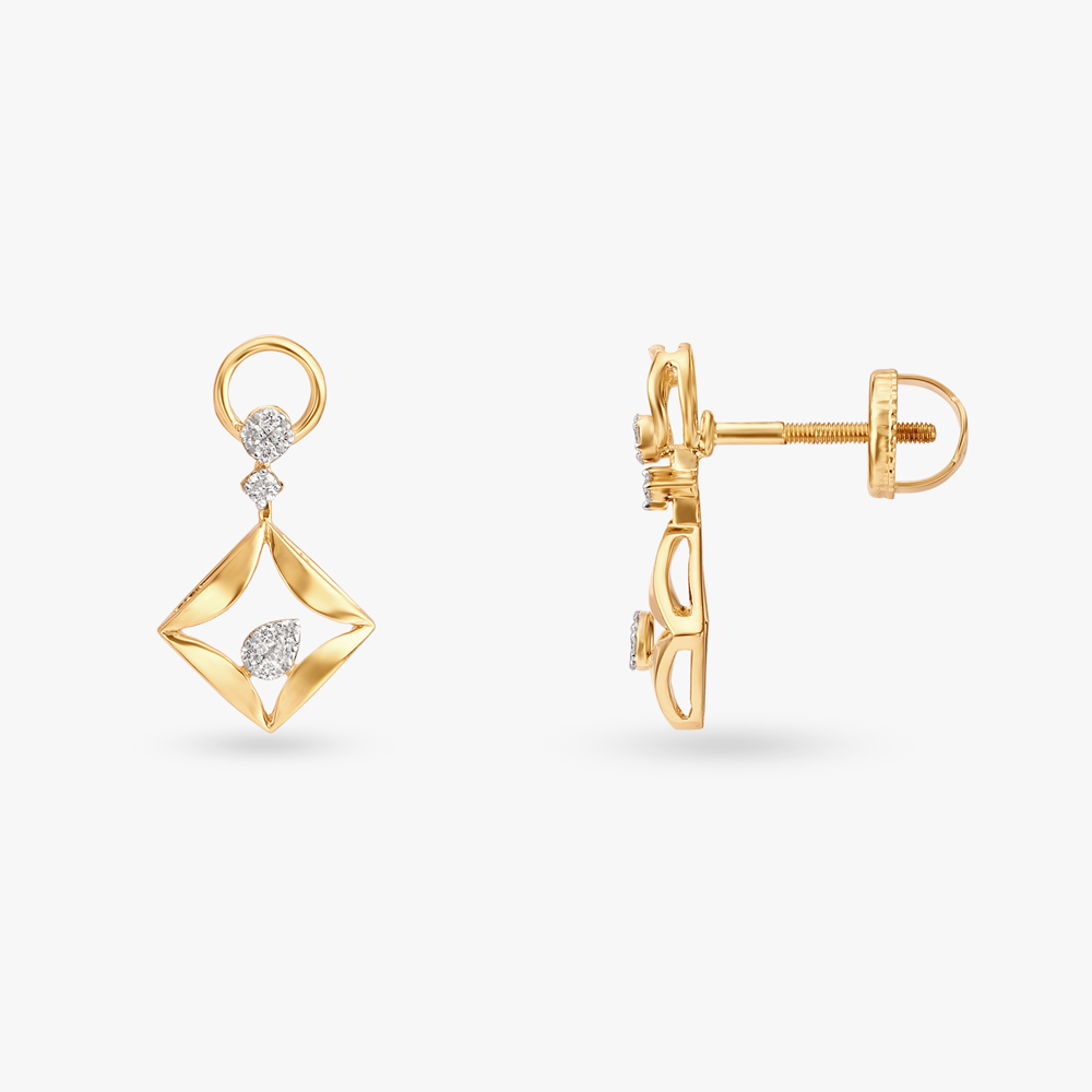 

Geometric Glow Diamond Drop Earrings