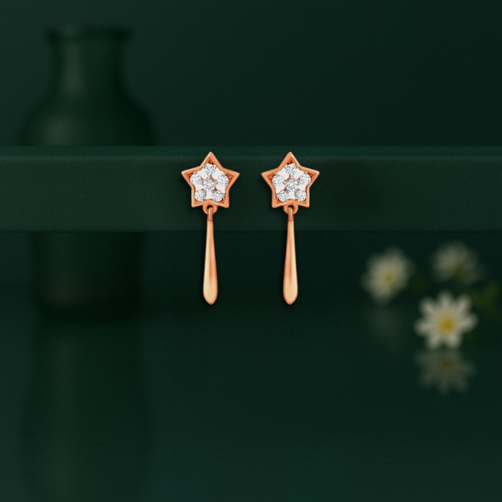 

Delightful Diamond Drop Earrings