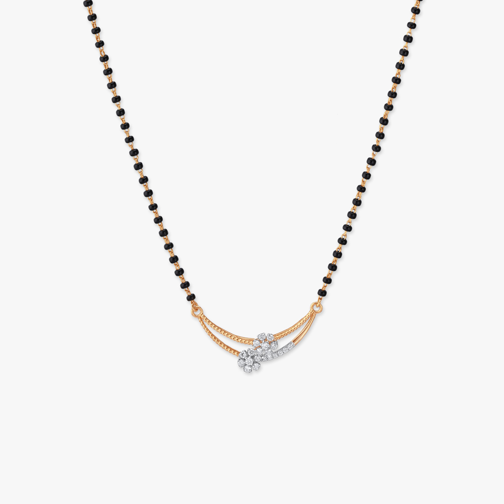 Floral Arc Diamond Mangalsutra