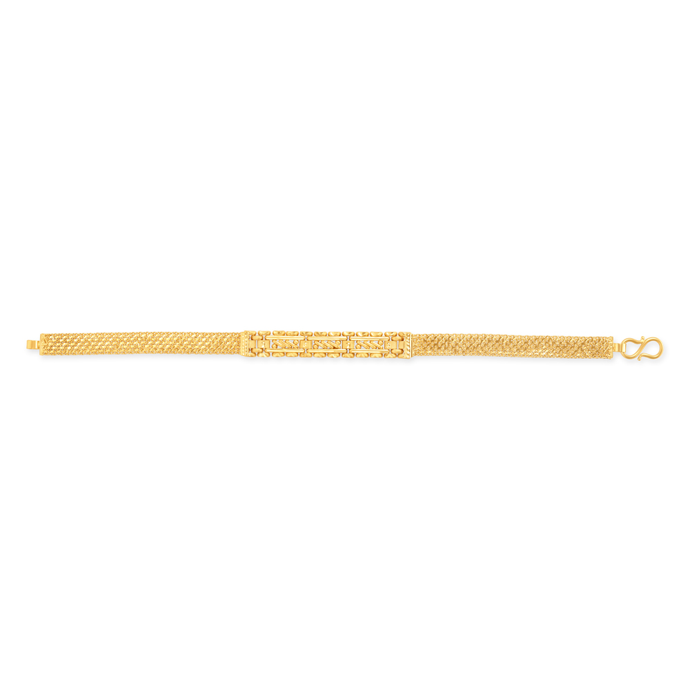 Faceted Gold Bracelet for Men