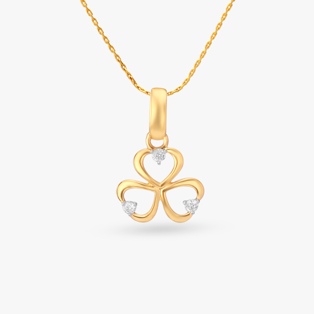Blooming Floral Diamond Pendant for Kids