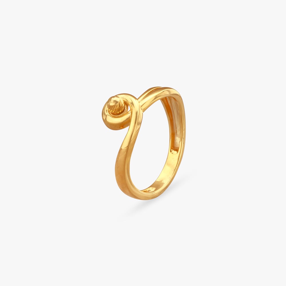 Spiral Knot Gold Ring