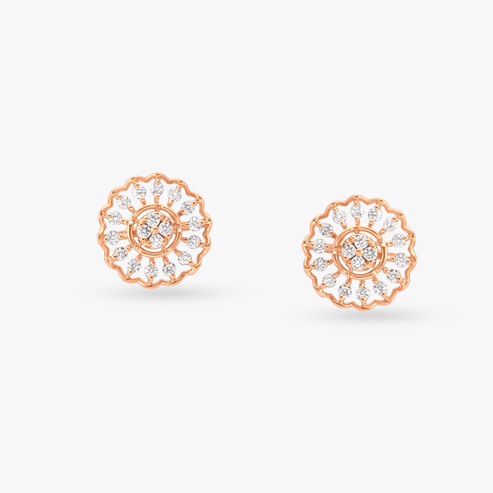 Exquisite Luminous Diamond Stud Earrings