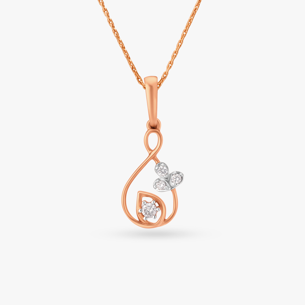 Twinkle Drop Diamond Pendant