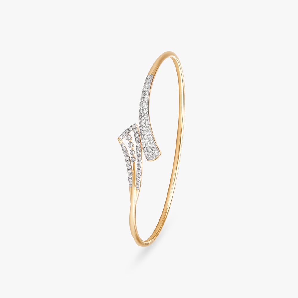 

Golden Gleam Diamond Bangle