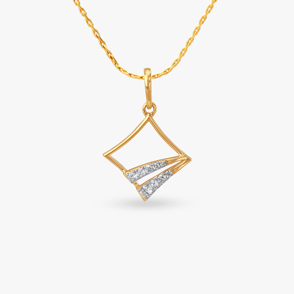 Luxe Angle Diamond Pendant
