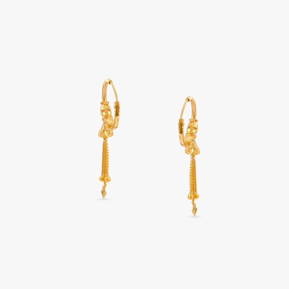 Twinkle Trail Gold Hoop Earrings