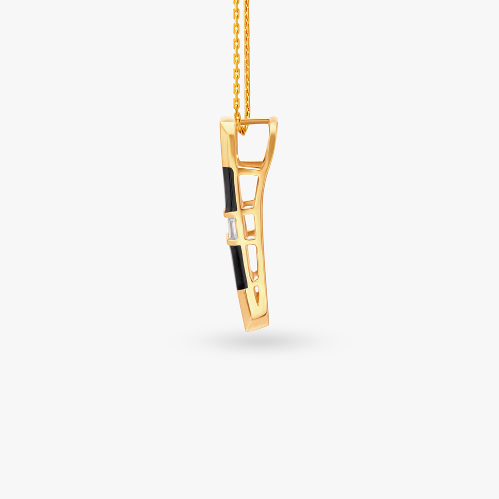 

Geometric Charm Diamond Pendant for Men
