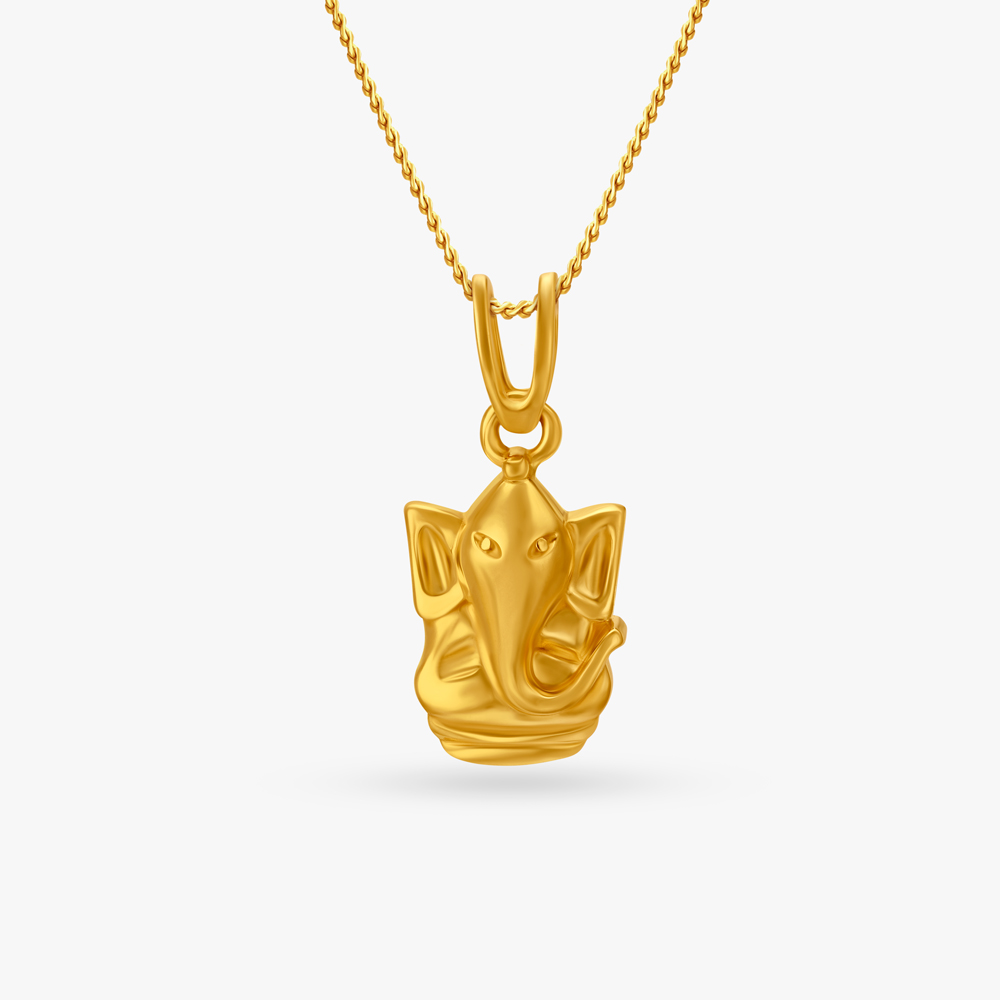 Vighnaharta Gold Pendant