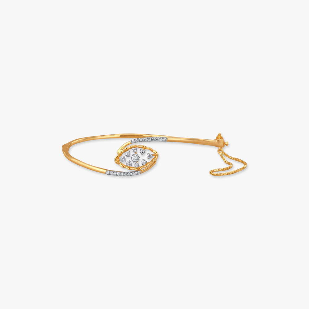 Artistic Oval Diamond Bangle