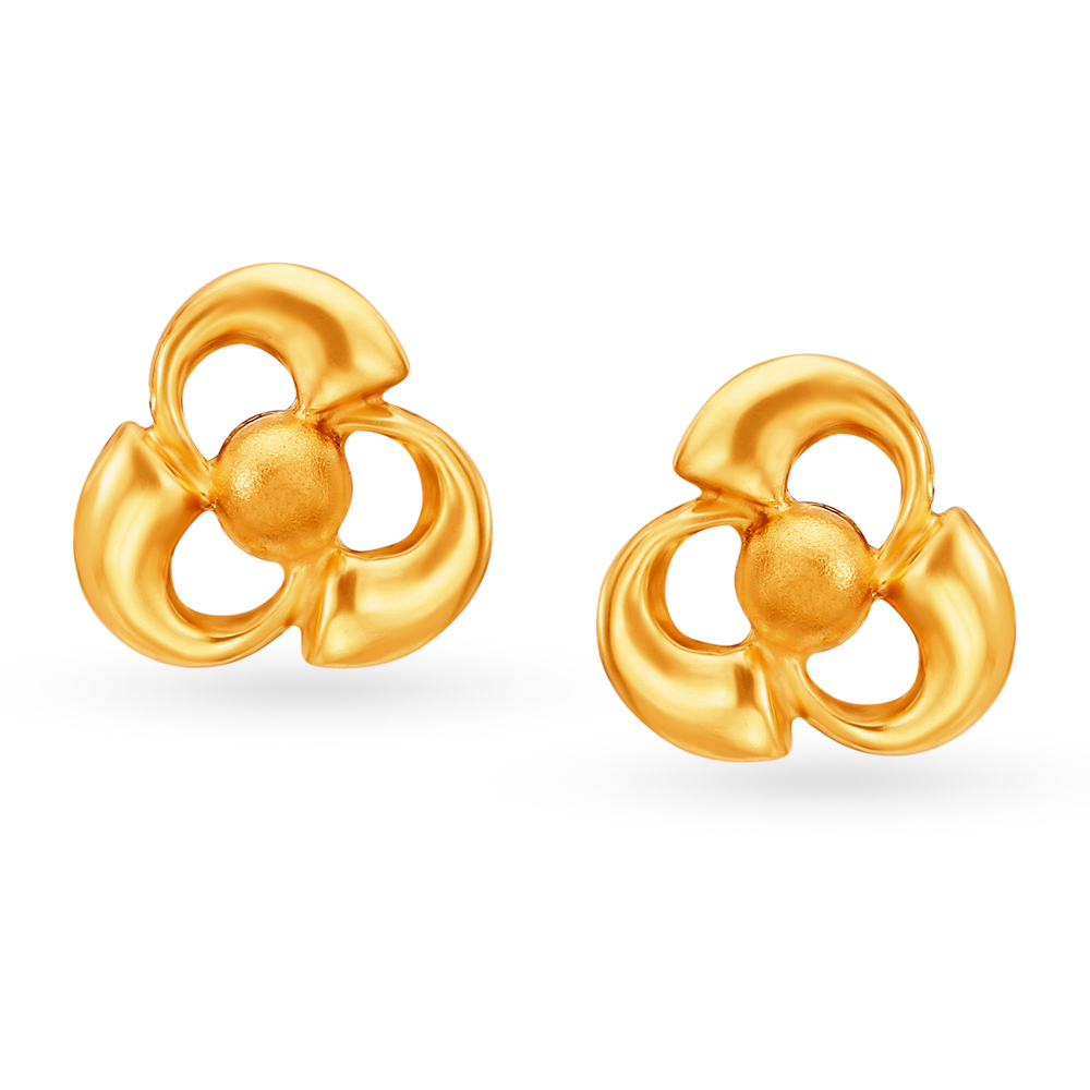 Fancy Floral Stud Earrings for Kids