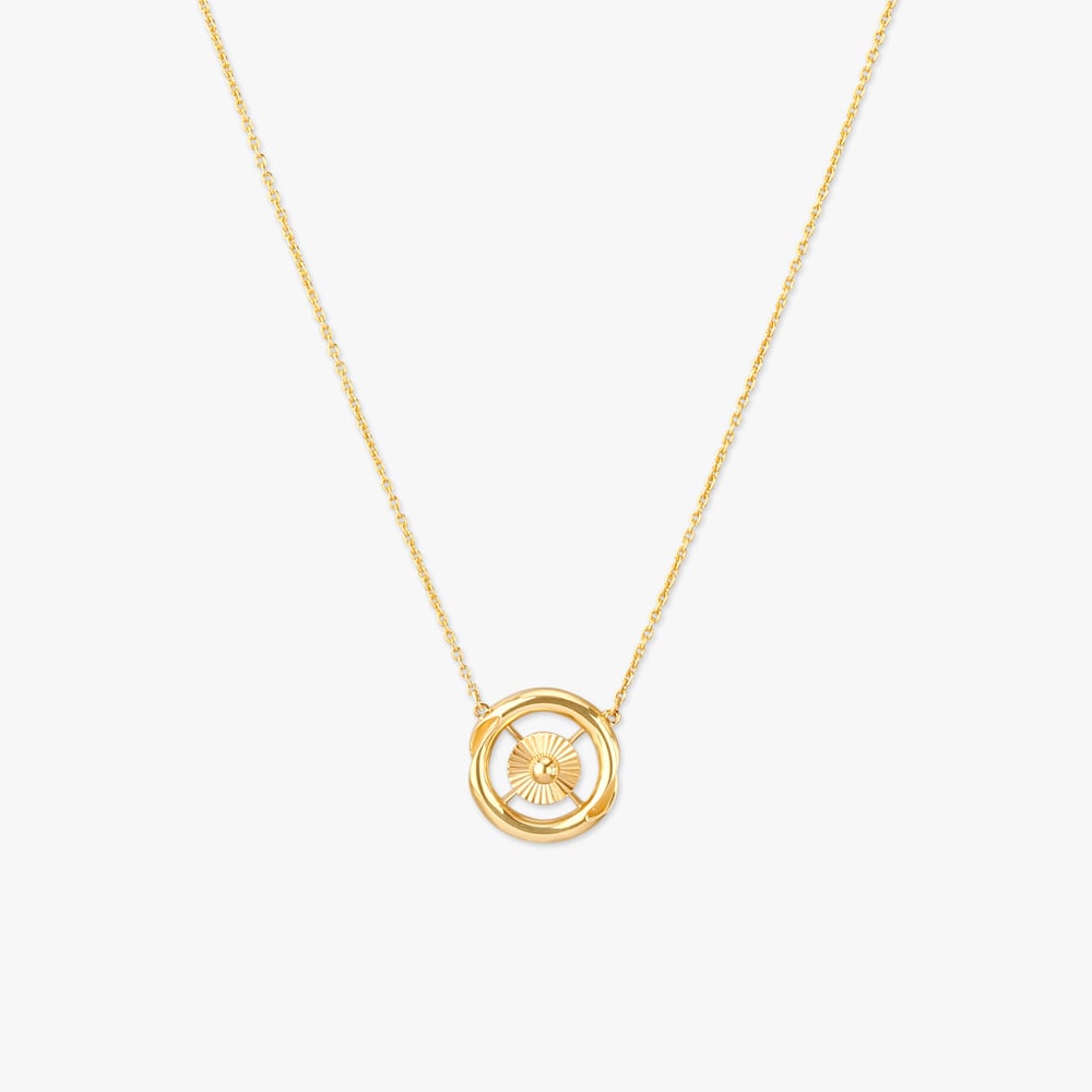 Orbit Bloom Gold Necklace