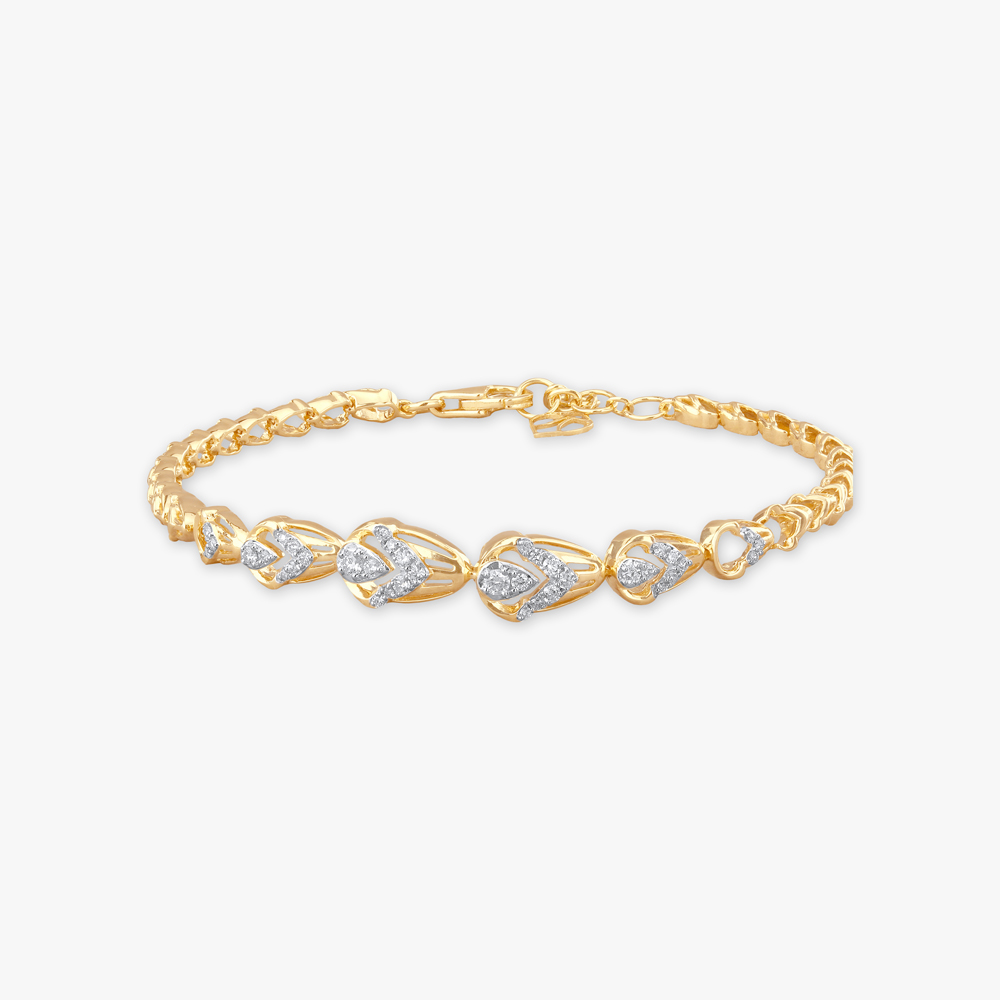 Chevron Spark Diamond Bracelet