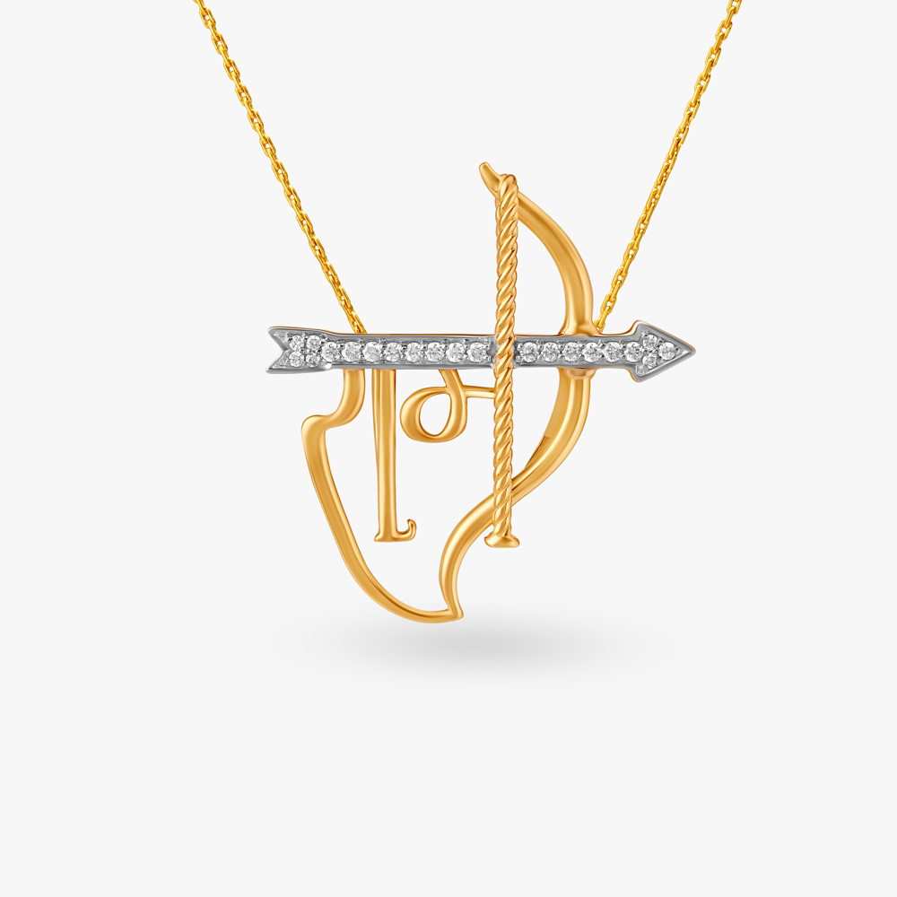 Shri Ram Diamond Pendant