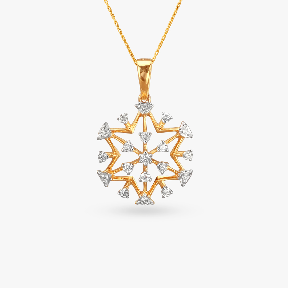 Starburst Blossom Diamond Pendant