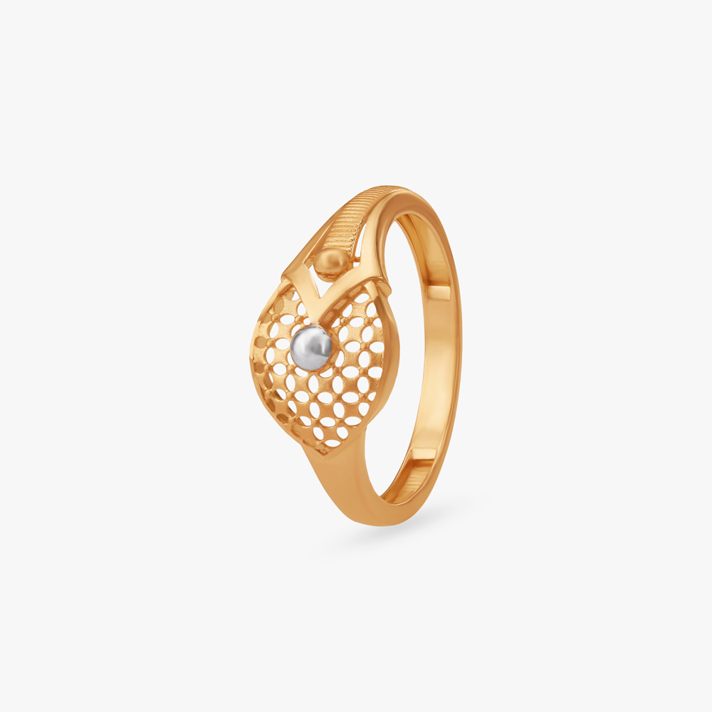 Whisper Elegance Gold Ring