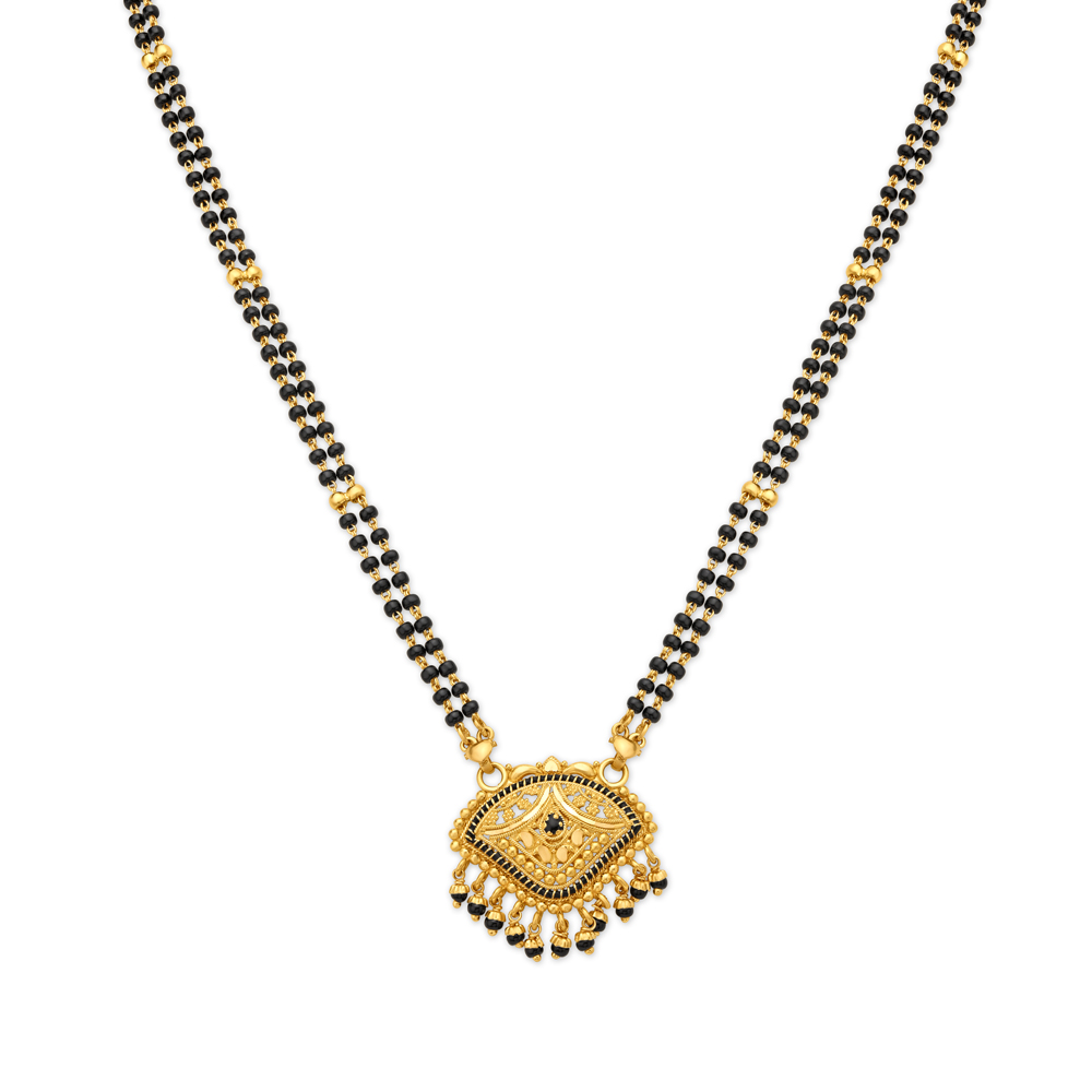

Vital 22 Karat Yellow Gold Dual-Strand Filigree Mangalsutra