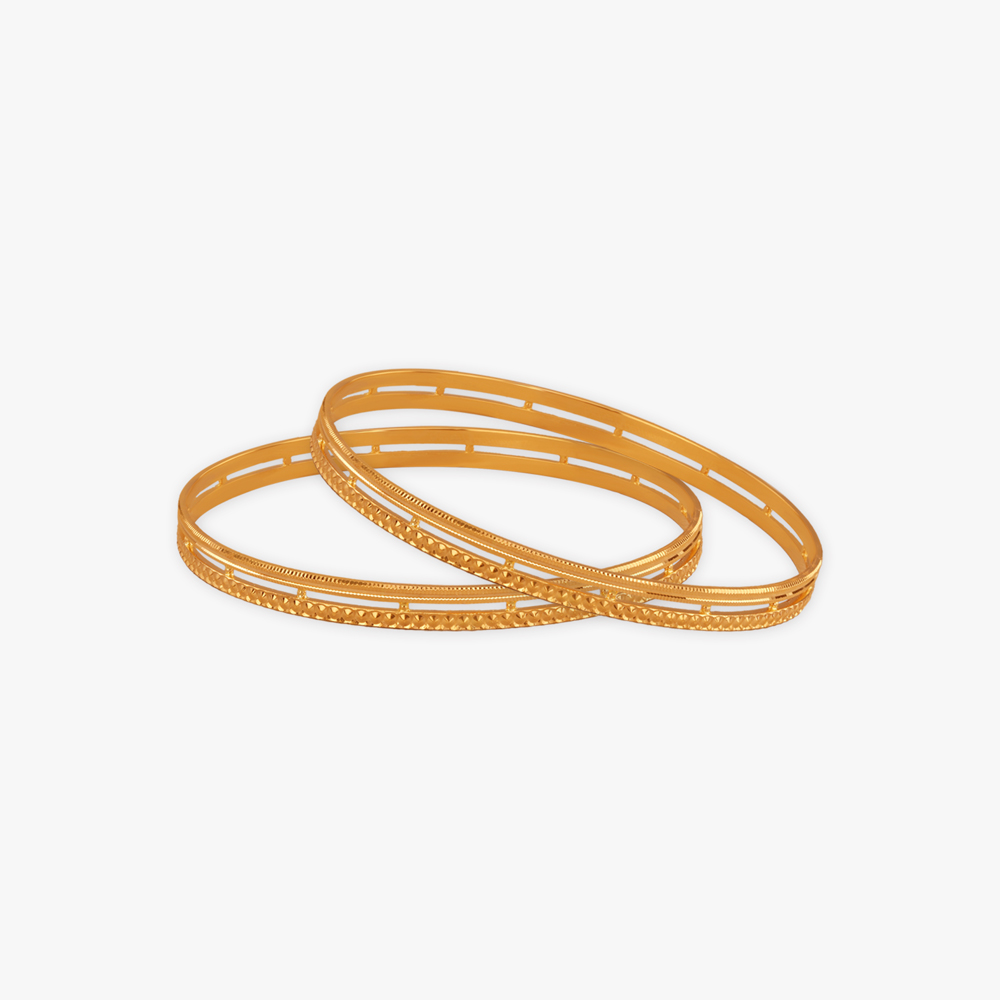 Elegant Fusion Gold Bangles