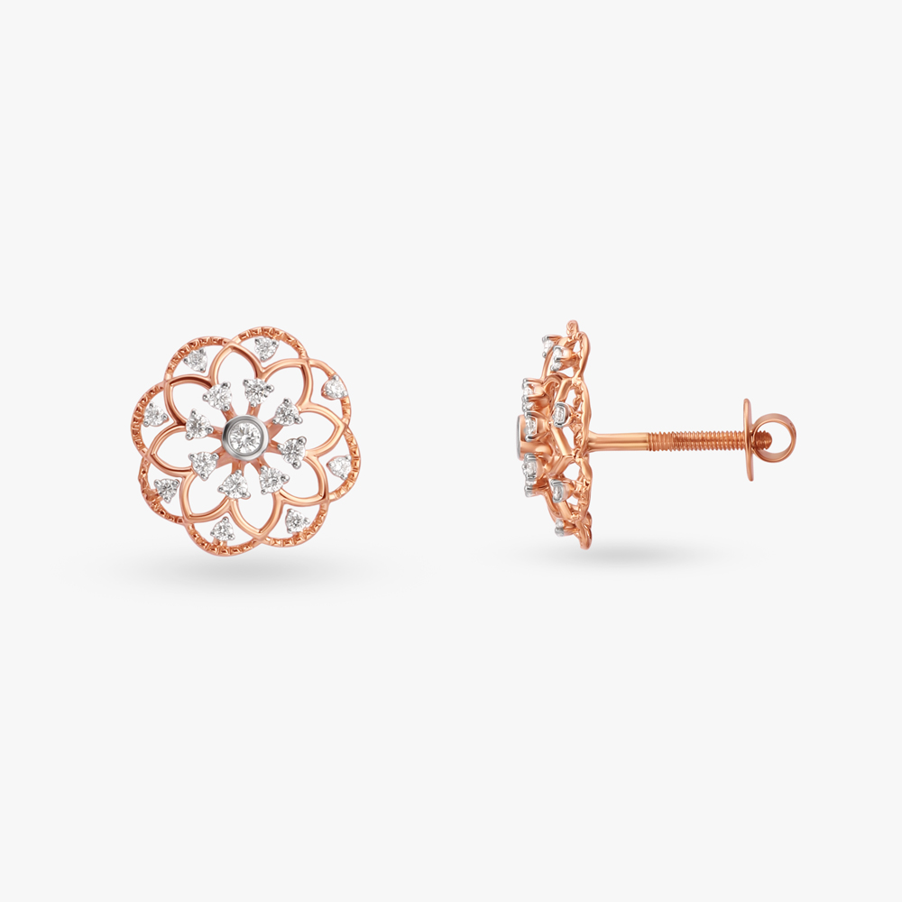 

Filigree Florals Diamond Stud Earrings