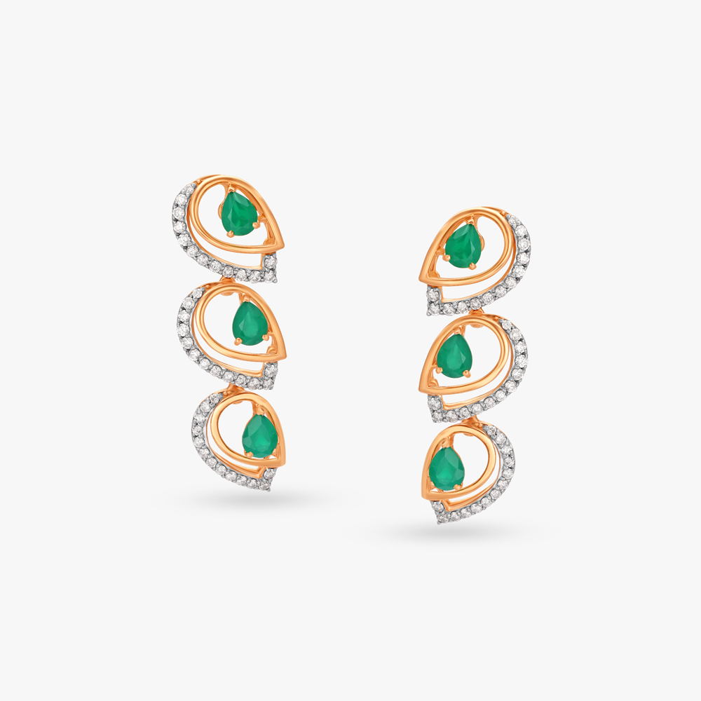 Chic Diamond Drop Earrings