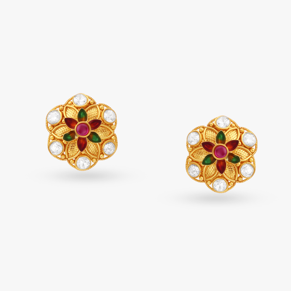 Rainbow Spark Stud Earrings