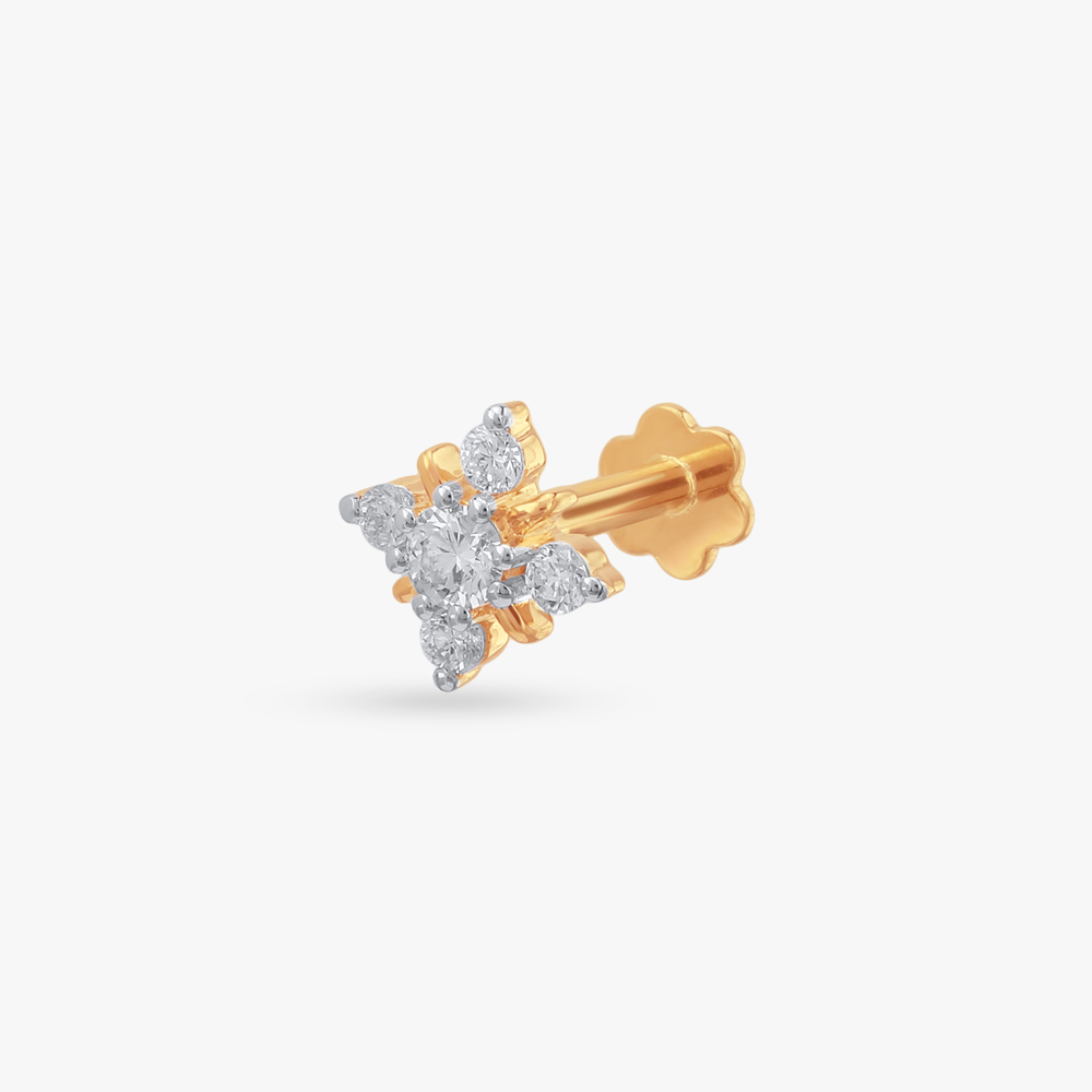 Classic Marigold Diamond Nose Pin