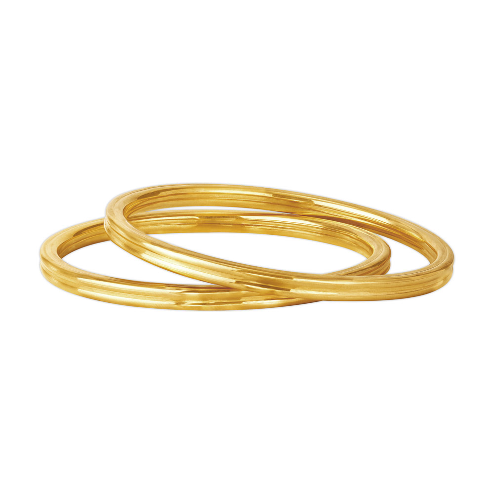 Refined Glossy Gold Bangle
