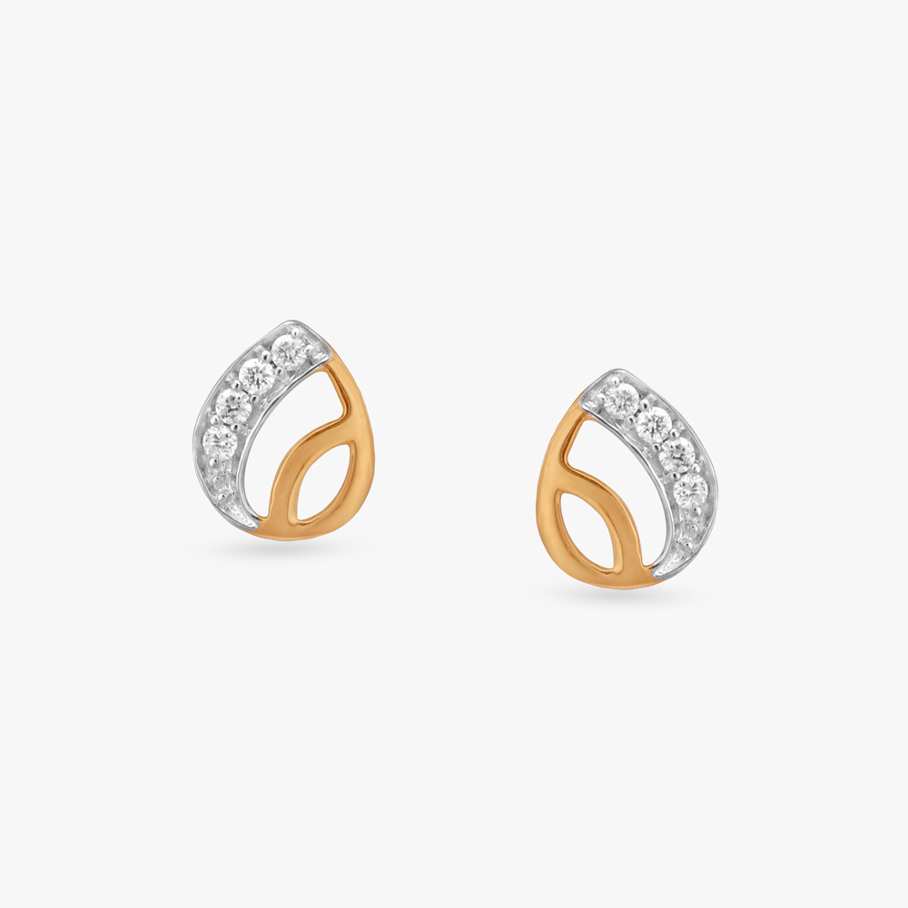 Gleam Loop Diamond Stud Earrings