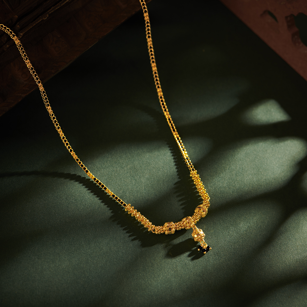 Elaborate Yellow Gold Beaded Mangalsutra