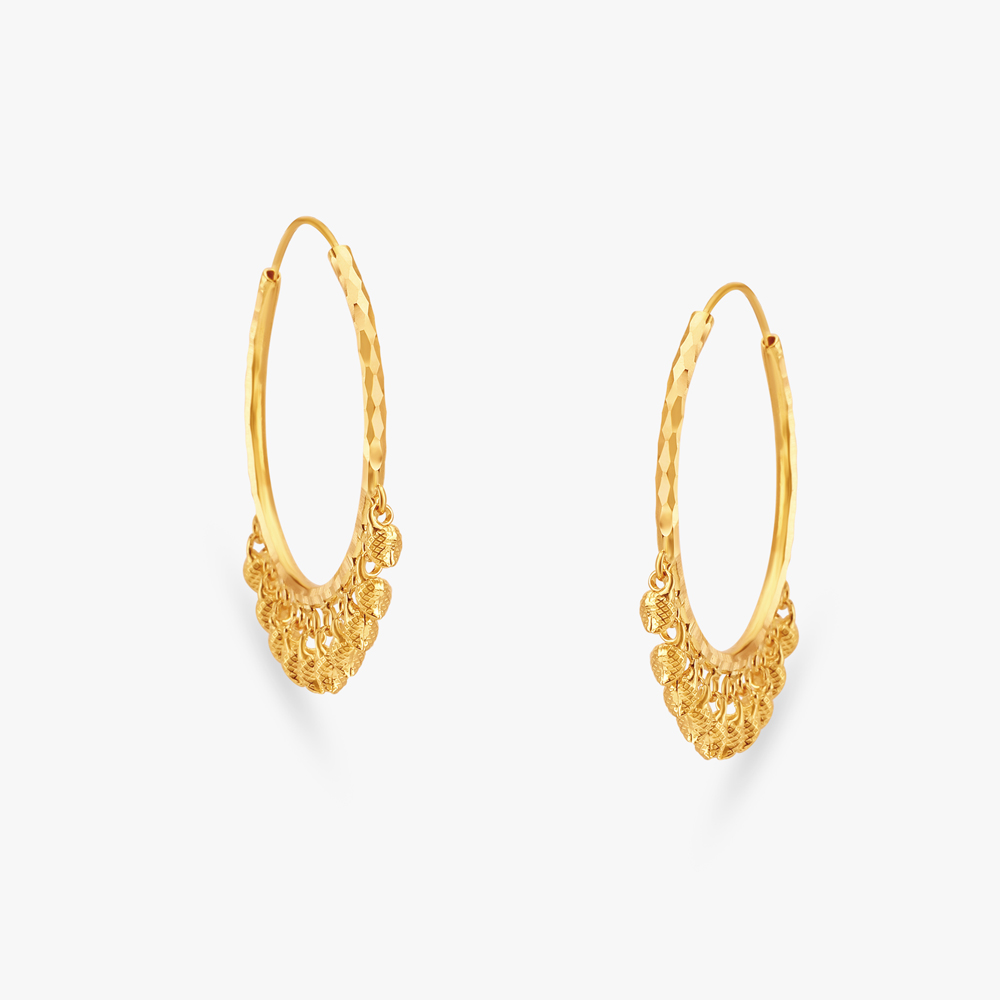 Rustic Glam Hoop Earrings