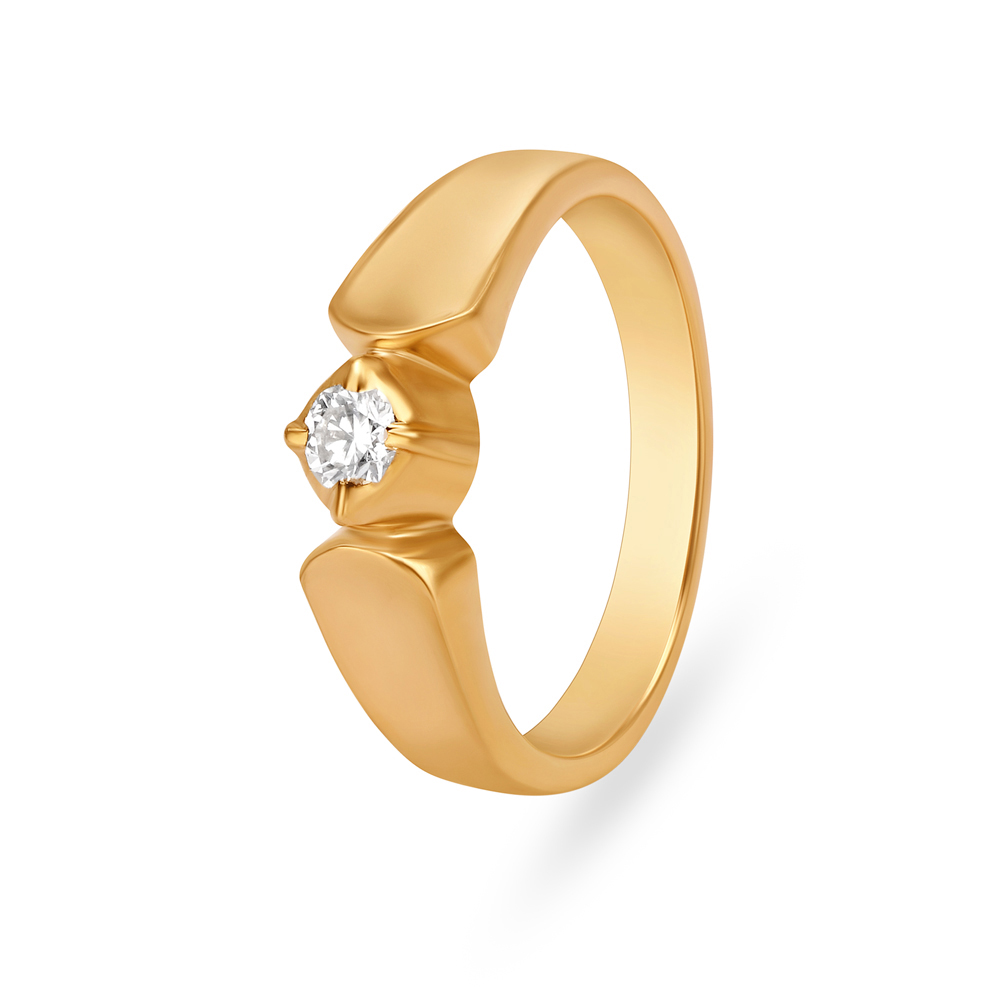 Enthralling Single Stone Diamond Finger Ring